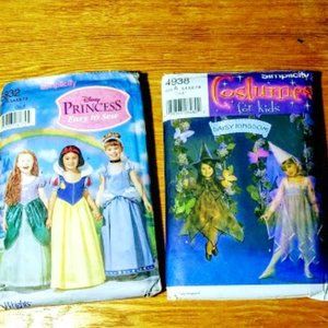 SIMPLICITY PATTERN#4938 & 5832*GIRLS PRINCESS & FAIRY COSTUME*FIRM PRICE*